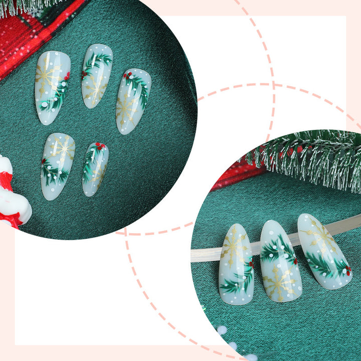 Seasonal Holiday-Themed Press-On Nail Set Bowlift