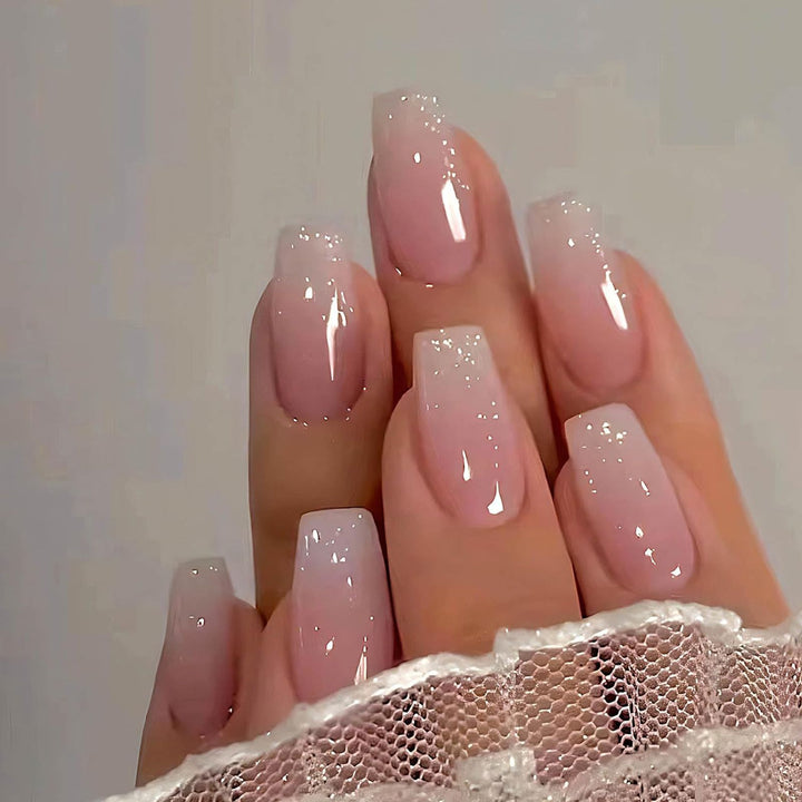 Glossy Gradient Tip Press-On Nails Bowlift