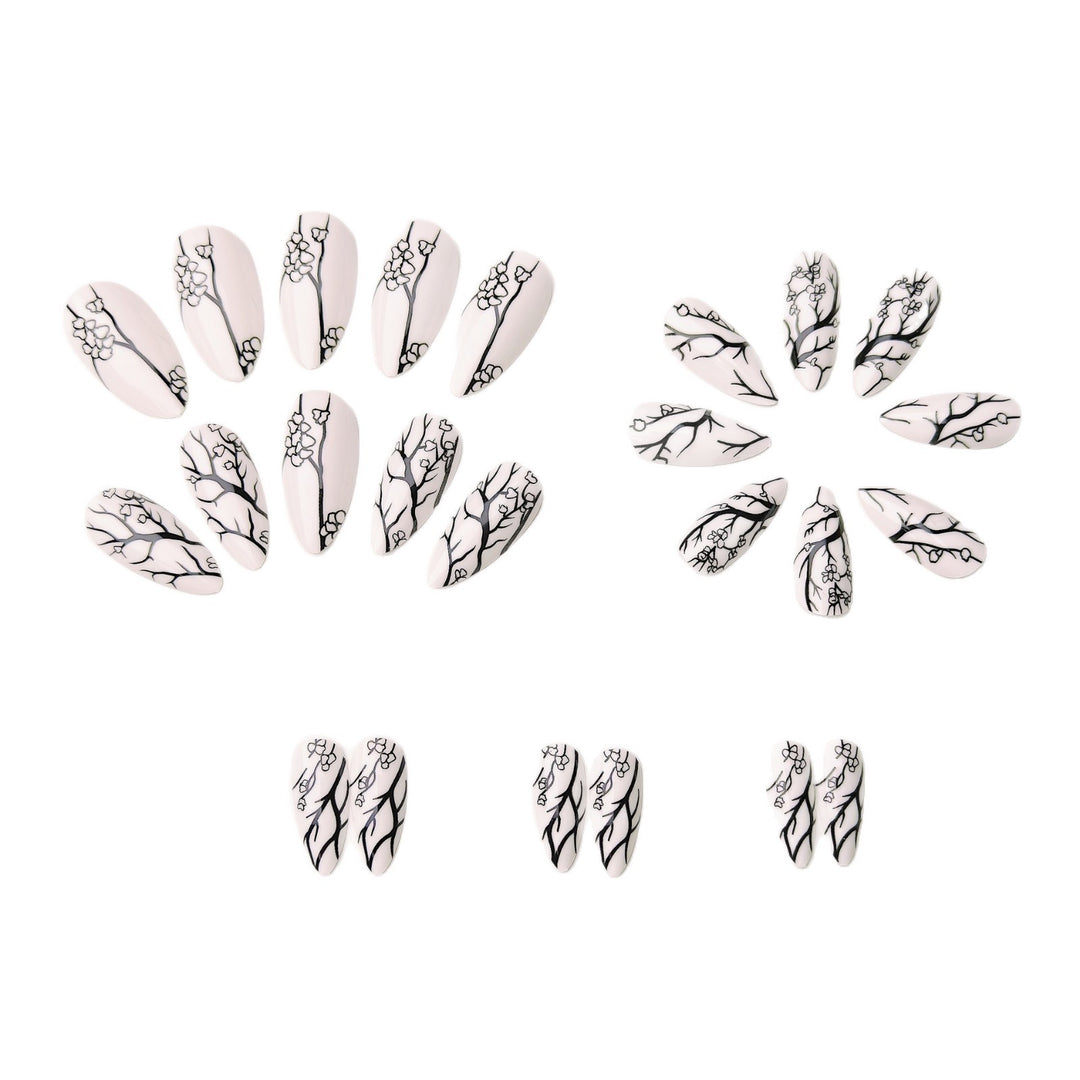 Artistic Branch Pattern Nail Art Bowlift