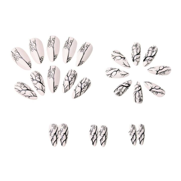 Artistic Branch Pattern Nail Art Bowlift