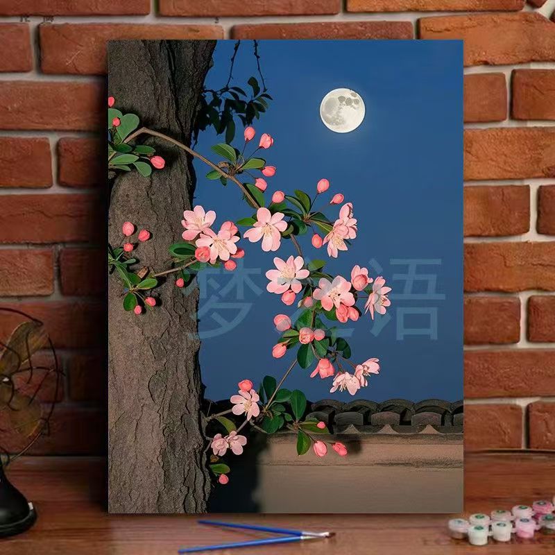 Floral Landscape Canvas Art Print Bowlift