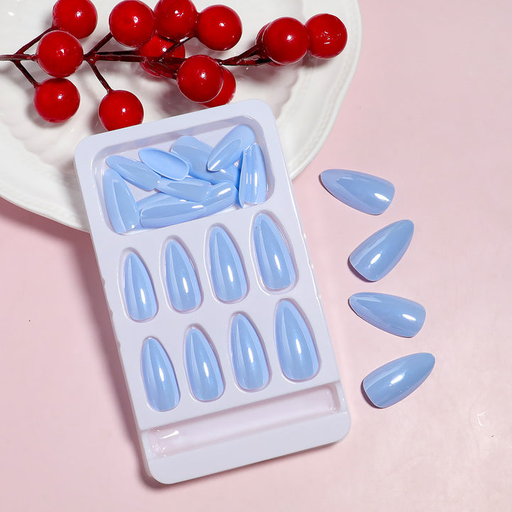 DIY Natural Finish Almond-Shaped Press-On Nails Bowlift