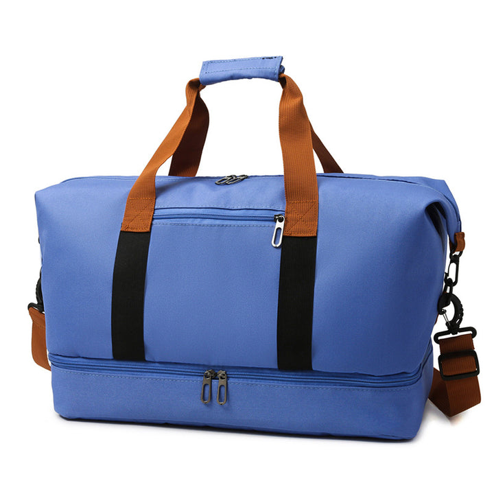 Sporty travel bag with adjustable shoulder strap and organizer compartments Bowlift