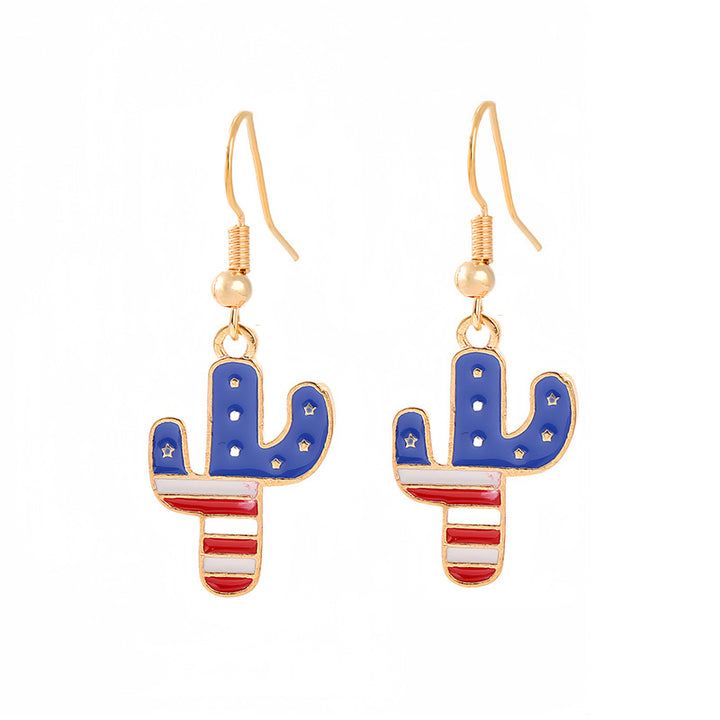 Women nan enamel horseshoe earrings with star motif and fishhook closure Bowlift