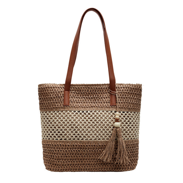 Beach bag with decorative tassel pendant Bowlift