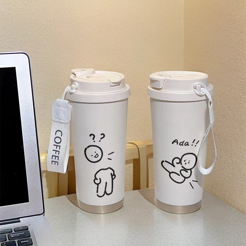 Ladies Insulated Drinking Bottle with Practical Flip Lid and Charming Hello Kitty Design Bowlift