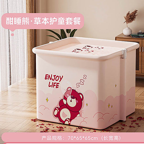 Women's Inflatable Children's Pool with Colorful Flower Pattern Bowlift