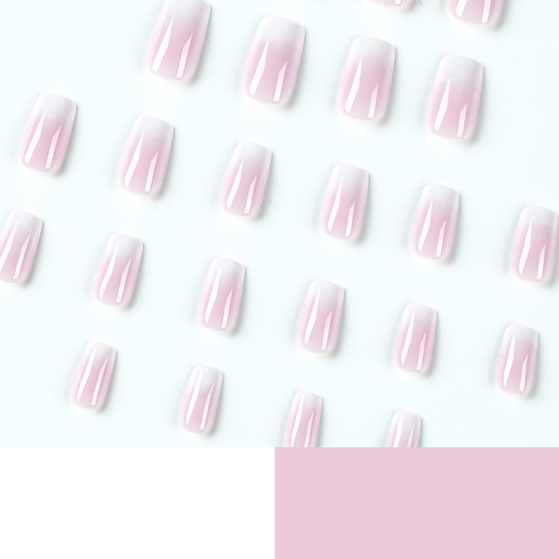 Artful Nail Extensions with Ombre Design Bowlift