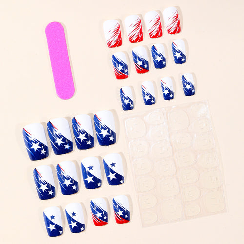 Patriotic Nail Art Design Bowlift