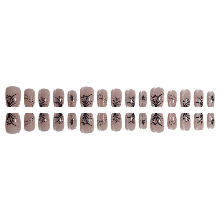 Elegant Nature-Inspired Press-On Nail Art Bowlift