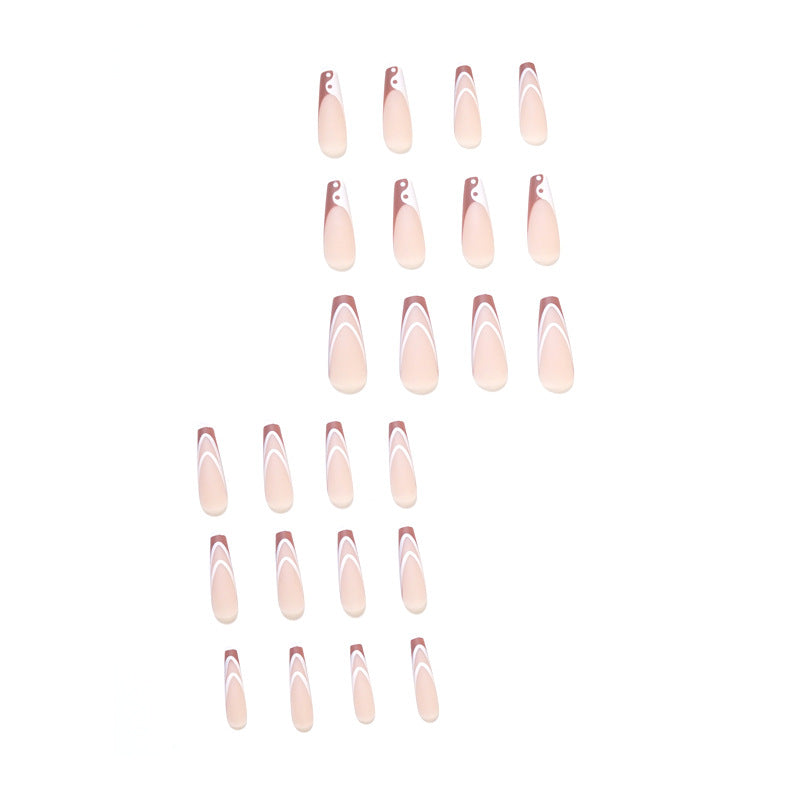 Elegant Nail Extensions with Artistic Wave Design Bowlift