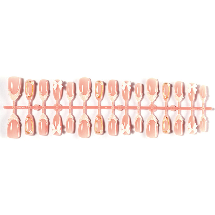 Elegant 3D Floral Press-On Nail Art Set Bowlift