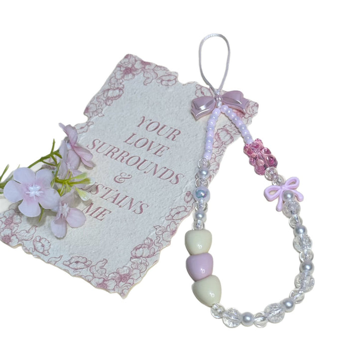 Beaded Charm Phone Strap Bowlift