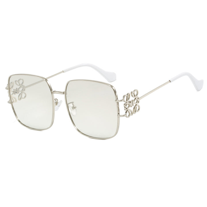 Ladies square sunglasses with delicate design and luxurious metal frame Bowlift
