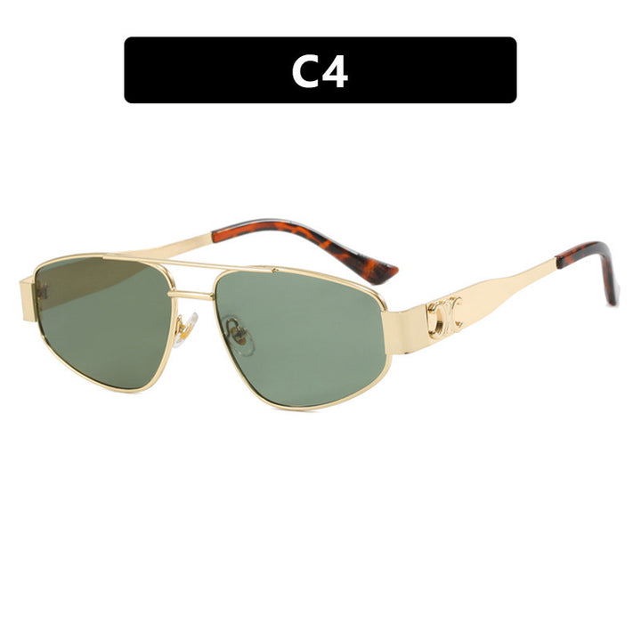 Ladies sporty sunglasses with polarized lenses and elegant metal frame Bowlift
