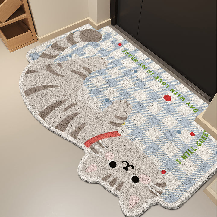 Cat-Themed Decorative Area Mat Bowlift