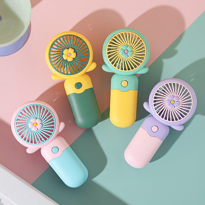 Ladies portable hand fan with creative flower design Bowlift