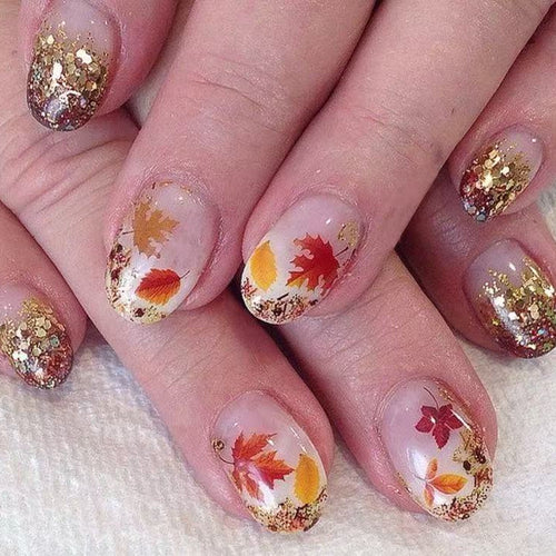 Autumn Leaf Press-On Nails Bowlift