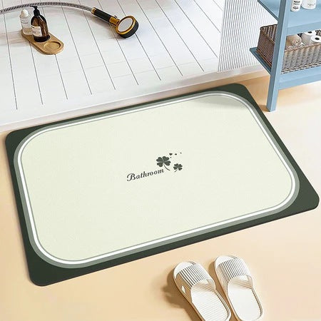 Non-Slip Floral Design Bath Mat
