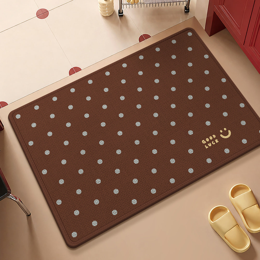 Fun Dot-Patterned Non-Slip Bathroom Mat Bowlift