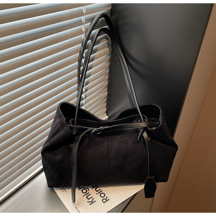 Luxe Suede Tote Bag Bowlift
