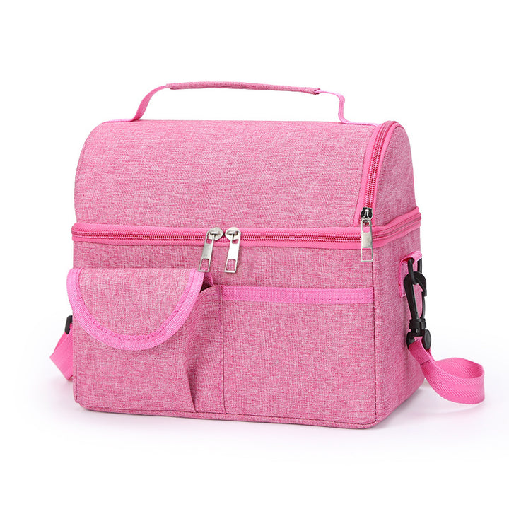 Insulated lunch bag with multi-compartment organizer and adjustable shoulder strap Bowlift