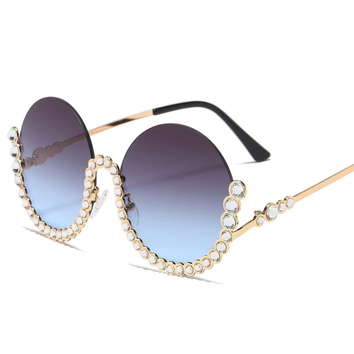 Women's Designer Sunglasses with Glamorous Crystal Accents Bowlift