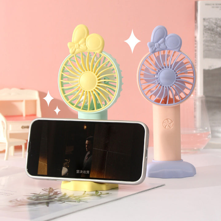 Ladies Portable Hand Fan with Playful Design Bowlift
