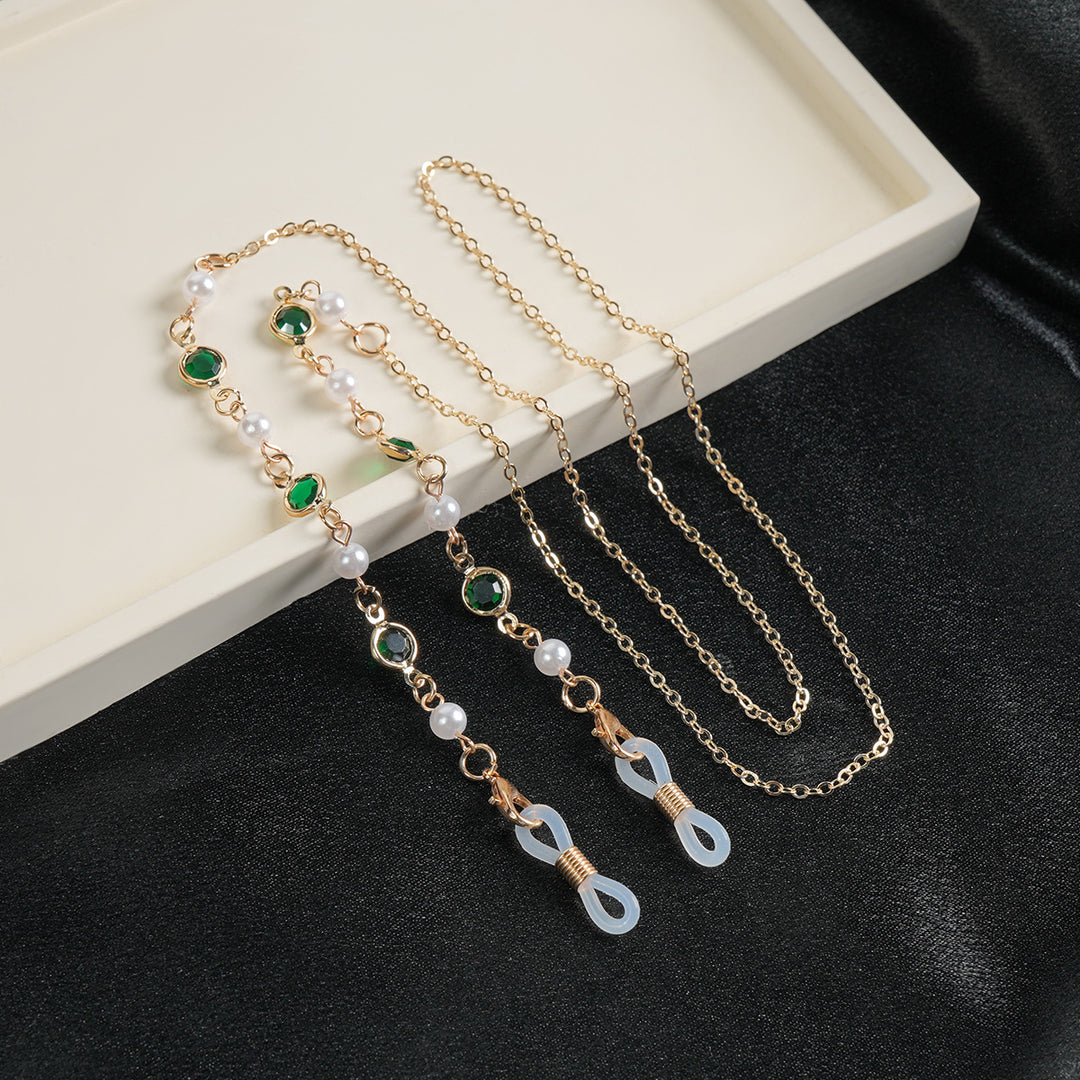 Elegant Gemstone Eyewear Chain Bowlift