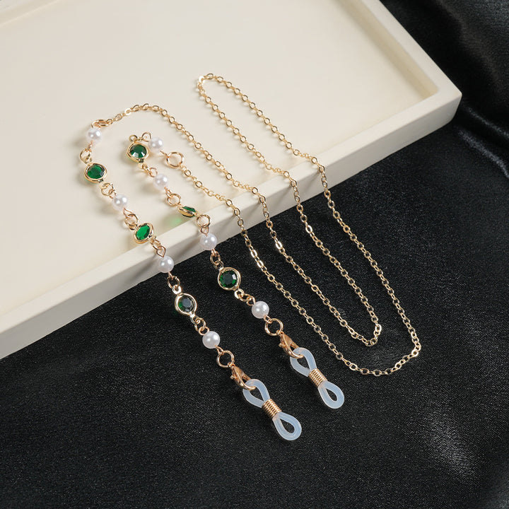 Elegant Gemstone Eyewear Chain Bowlift