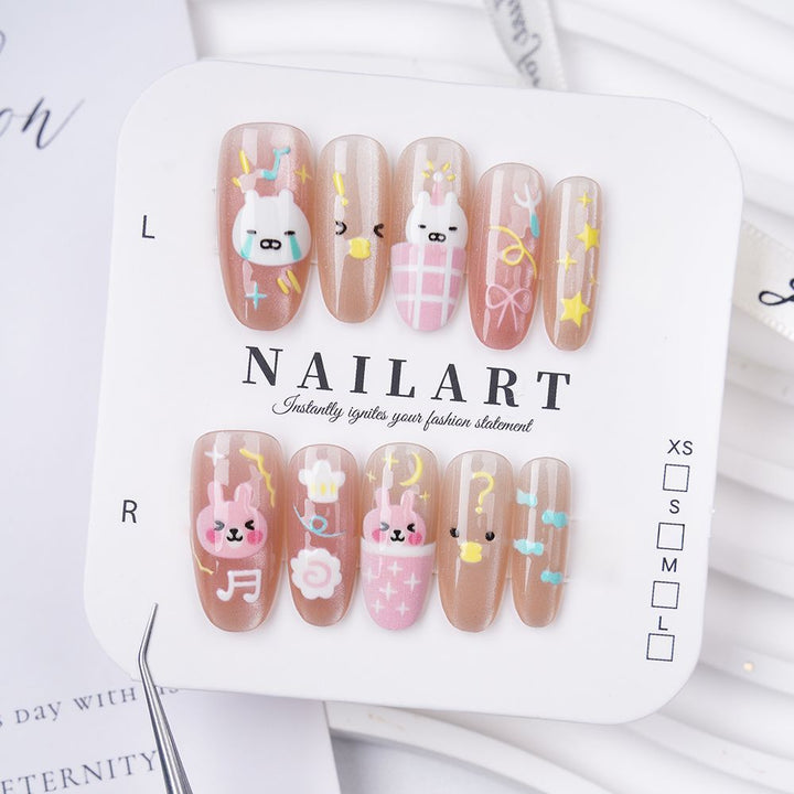 Artificial Nails in Stylish Ombre Design Bowlift