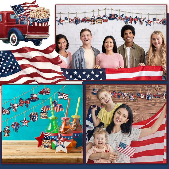 Unisex nan patriotic party hanging decoration and sticker set for celebrations Bowlift