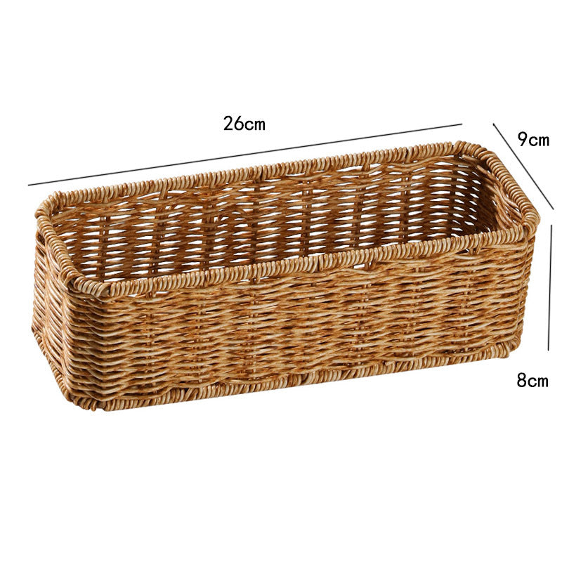 Handcrafted Rectangular Wicker Storage Bin Bowlift