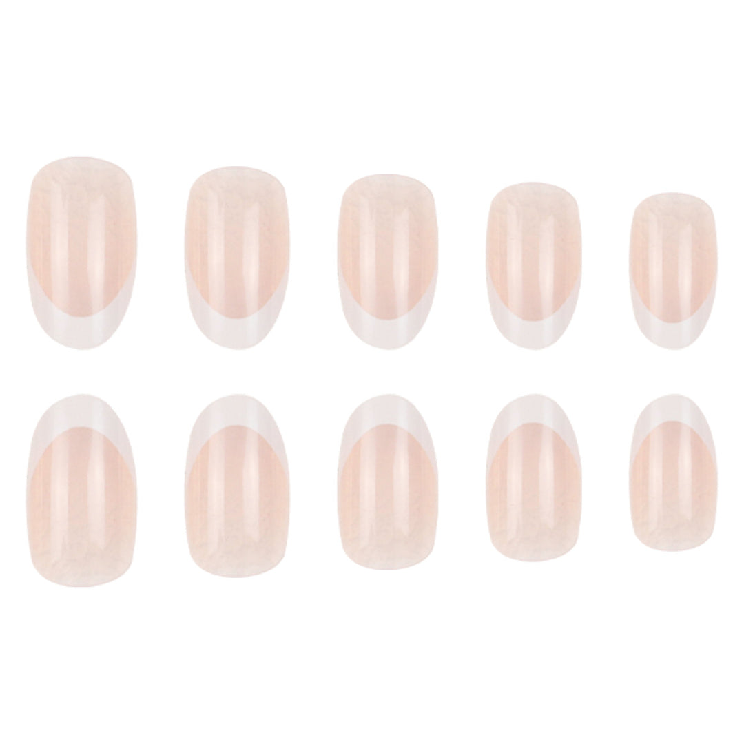 French Tip Press-On Nails Bowlift