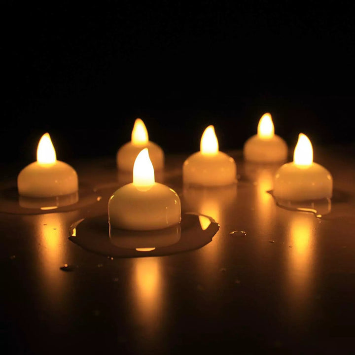 Floating LED Tealight Candle Set for Glass Vase Centerpieces Waterproof Flameless Ambience Bowlift