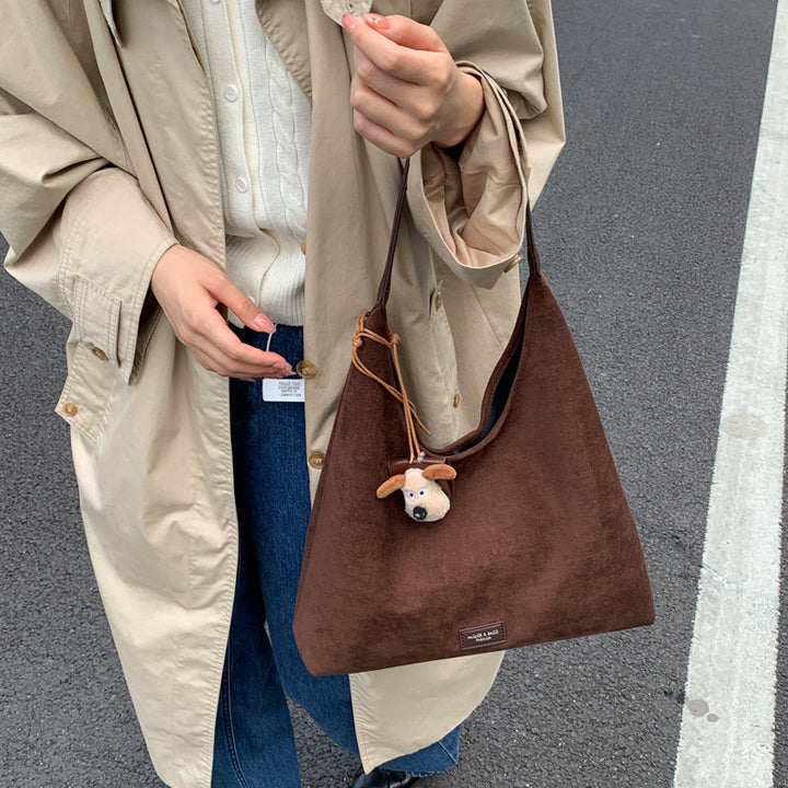Suede Oversized Hobo Bag Bowlift