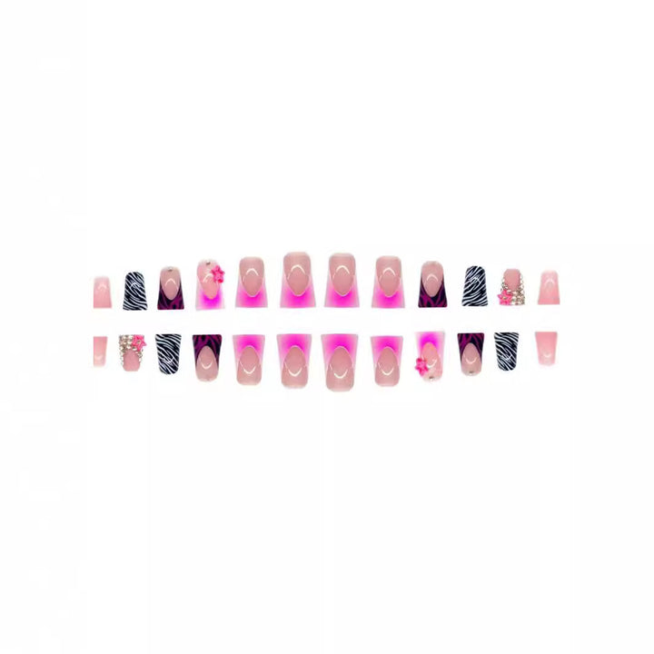 Artistic Glitter Nail Extensions Bowlift