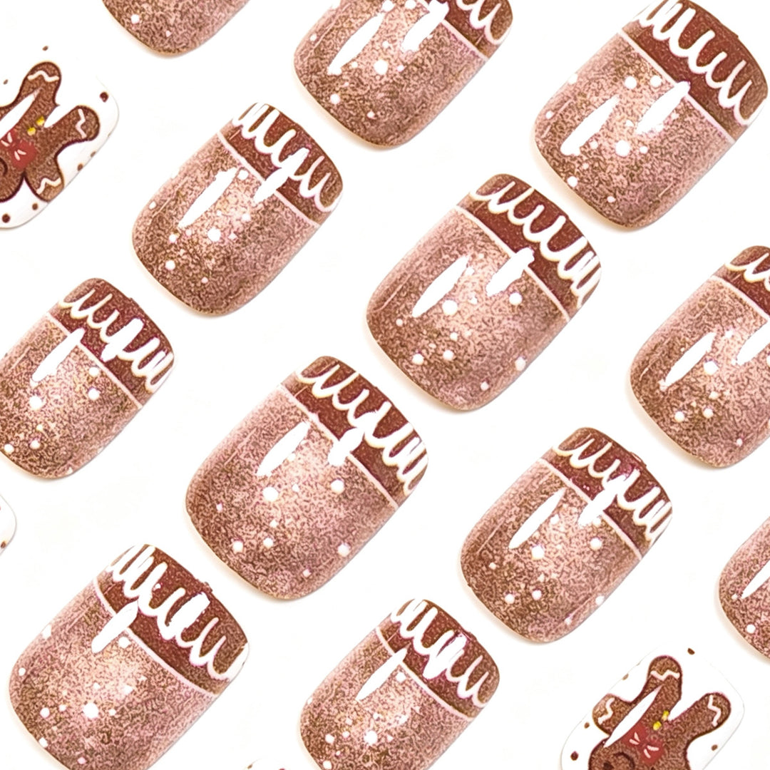 Gingerbread-Themed Nail Art Set Bowlift