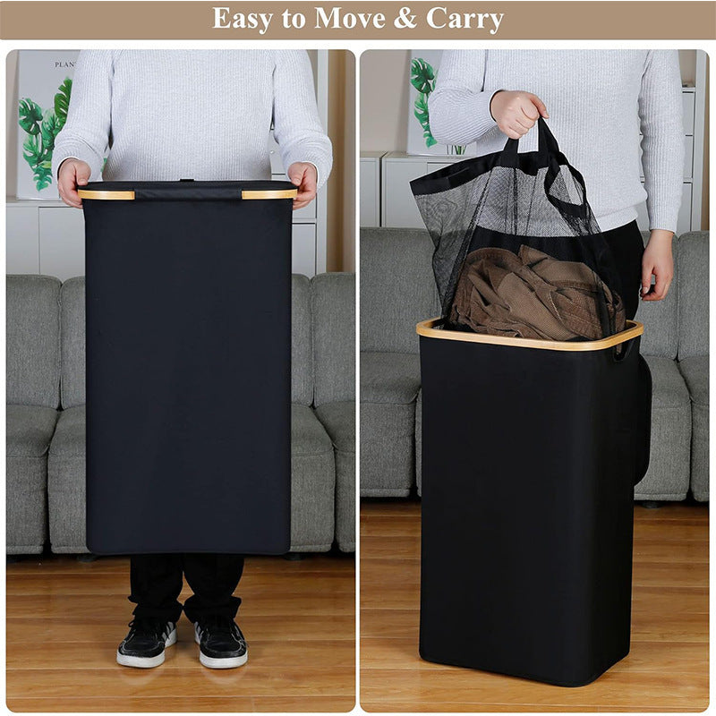 High-quality laundry basket with removable and washable inner bag Bowlift