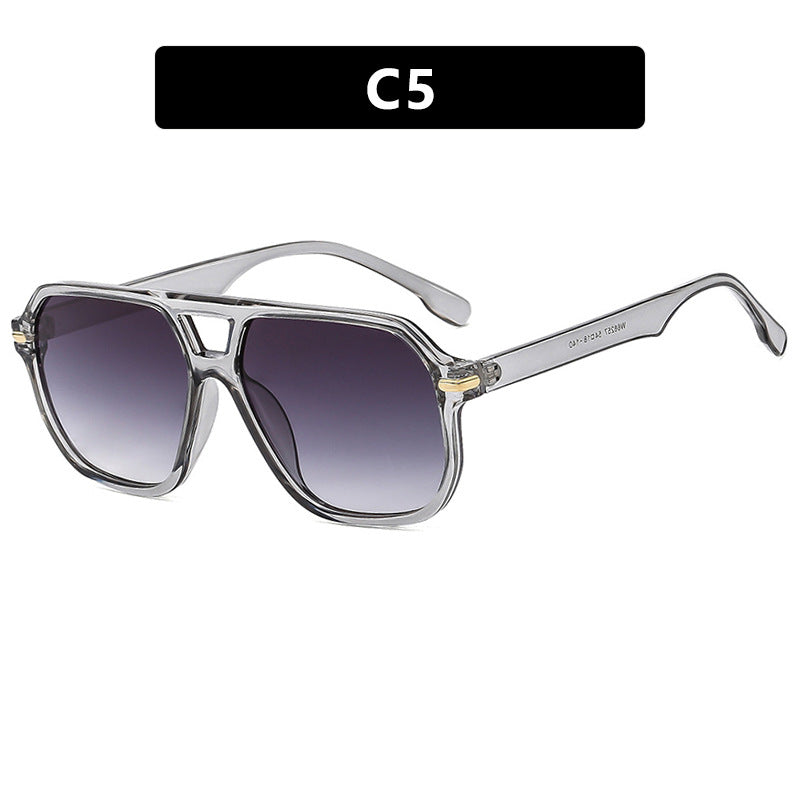 Women's fashionable sunglasses with square frame and eye-catching lenses Bowlift
