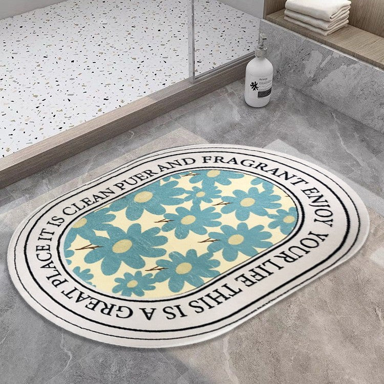Abstract Inspirational Bathroom Mat Bowlift