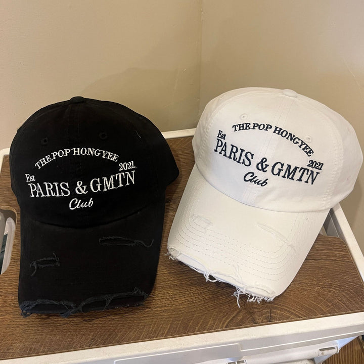 Men's Distressed Cotton Twill Baseball Cap Bowlift