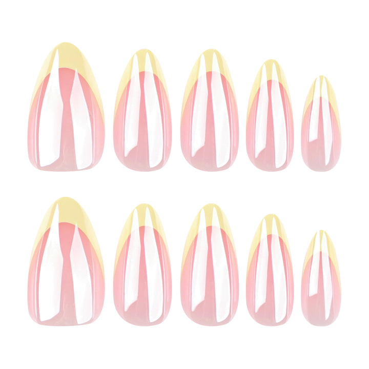 Artful Nail Extensions with Shimmering Ombre Effect Bowlift