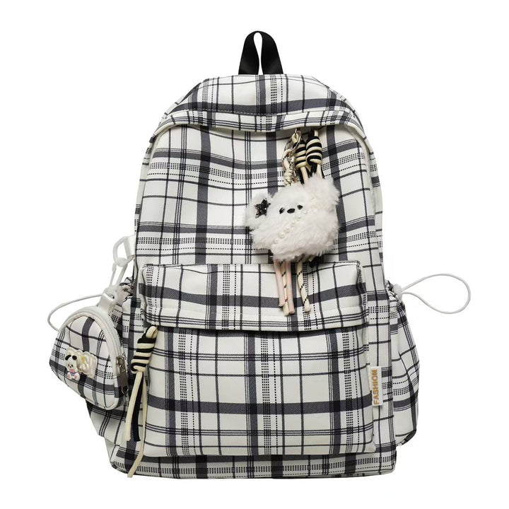 Playful Plaid Design Backpack Bowlift