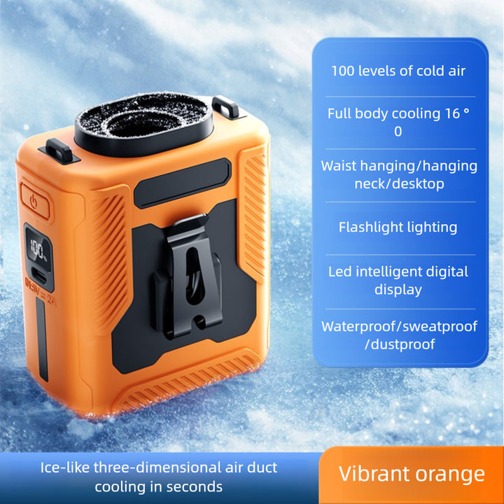 Unisex nan portable wearable rechargeable personal cooling fan with integrated flashlight and long-life lithium battery Bowlift