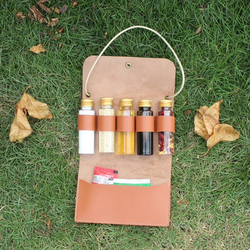 Refillable Glass Perfume Atomizer Trio with Leather Carry Case Bowlift