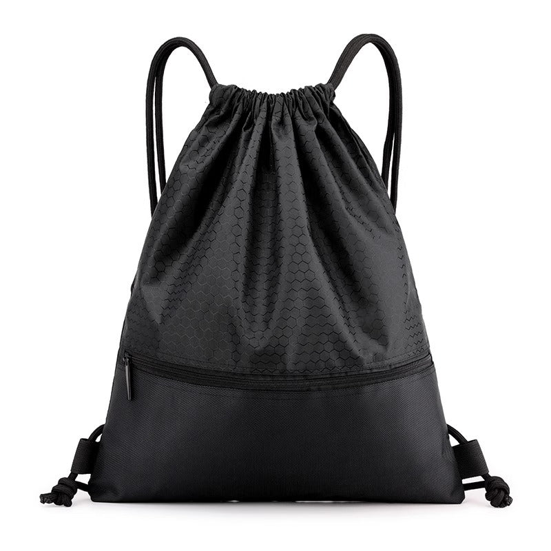 Honeycomb Patterned Drawstring Gym Bag Bowlift