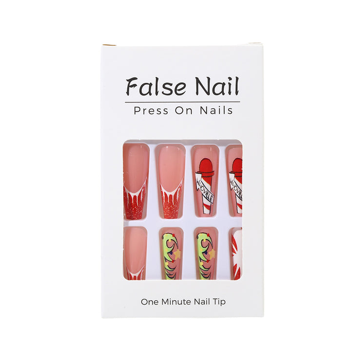 Creative Nail Art Set with Festive Christmas Motifs Bowlift