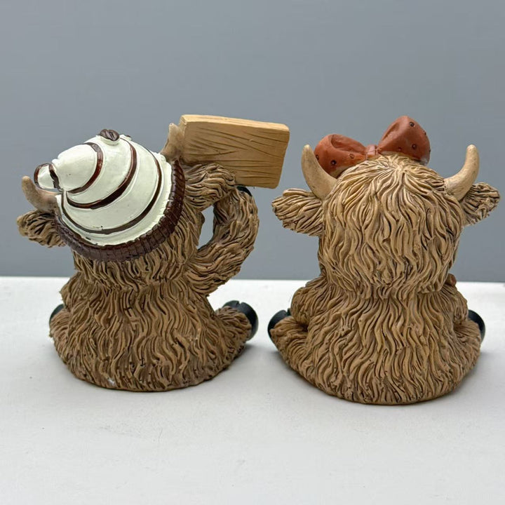 Decorative Highland Cattle Coffee Figure Bowlift