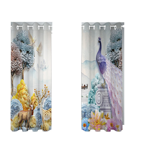 Artistic Fantasy Print Shower Curtain Bowlift